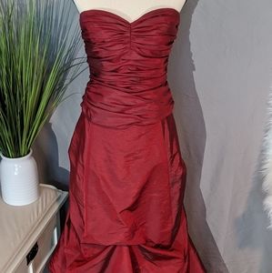 David's Bridal two piece prom dress.